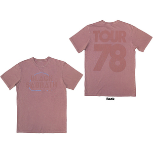 Black Sabbath黑色安息日乐队砖红色水洗做旧摇滚美式数字短袖T恤