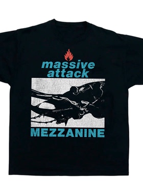 大举进攻Massive Attack乐队mezzanine毁灭重生暗黑摇滚男短袖T恤