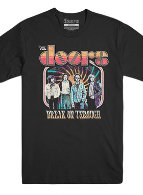THE DOORS大门摇滚乐队美式复古经典oversize高街vintage短袖T恤