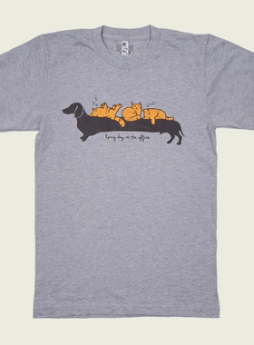 LONG DAY AT THE OFFICE CATS在办公室里度过漫长的一天 短袖T恤