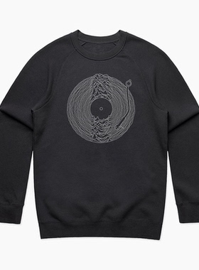 秋冬季新款SOUNDSCAPE音景 欧美风古着高街vintage宽松圆领卫衣