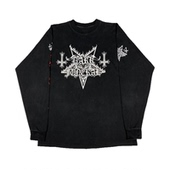 街头复古纯棉长袖 黑金属摇滚乐队Dark Funeral黑暗葬礼美式 T恤男