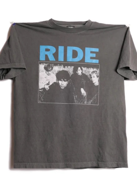 RideShoegaze盯鞋摇滚轻水洗短袖