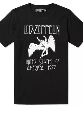 LED ZEPPELIN齐伯林飞艇摇滚乐队复古经典男士印花短袖T恤T-Shirt