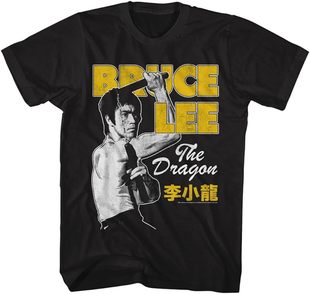 夏季新款中国风李小龙联名短袖T恤截拳道功夫武术 高街vintageT恤