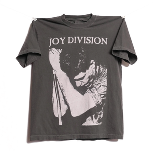 夏季Joy Division Ian Curtis快乐分裂乐队美式重磅轻水洗短袖T恤