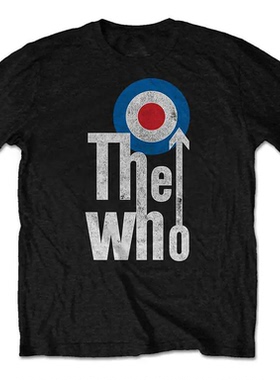 the who谁人乐队英国摇滚朋克vintage宽松直喷纯棉男士T恤短袖