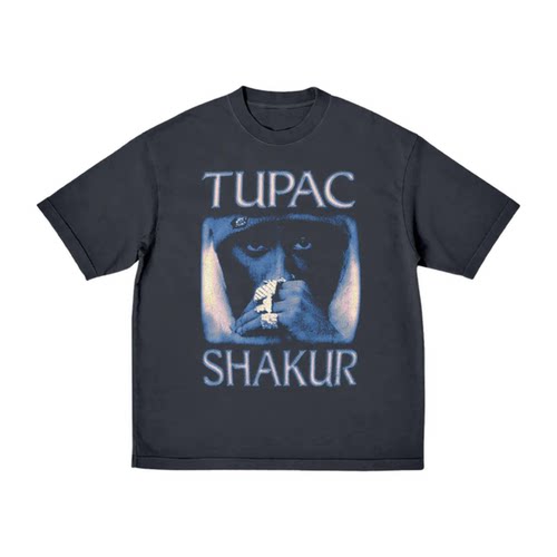 2Pac图派克·夏库尔宽松T恤短袖