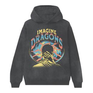 梦龙乐队Imagine Dragons摇滚朋克复古欧美宽松男连帽衫卫衣外套