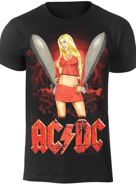 ACDC乐队2026新款摇滚朋克风美式高街休闲宽松纯棉男士短袖T恤夏