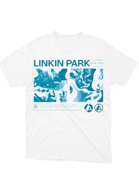 林肯公园Linkin Park乐队摇滚风英文字母图美式高街直喷短袖T恤男