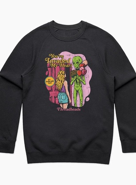 YOU'VE INVADED MY HEART你已经侵入了我的内心 美式动漫圆领卫衣