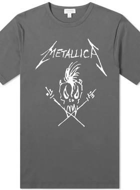 Metallica摇滚乐队James Hetfield吉他手经典图案简约朋克男士T恤