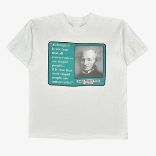 都是保守派 STUPID愚蠢 约翰·穆勒哲学T恤 ARE CONSERVATIVES