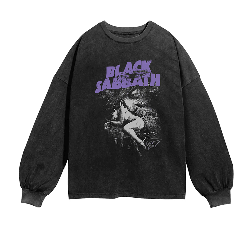 BlackSabbath美式暗黑长袖T恤男