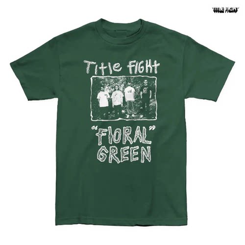 FloralGreen花绿色摇滚短袖T恤