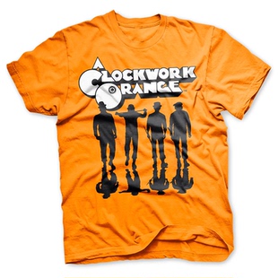 发条橙clockwork orange 暴力美学电影摇滚纯棉宽松直喷短袖T恤