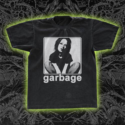 Garbage垃圾乐队摇滚噪音风T恤男