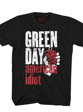 新款Green Day绿日乐队摇滚短袖男士朋克纯棉衣服经典T恤T-Shirt