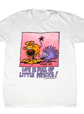 Grimm格林童话Life Is Full Of Little Pricks!刺猬猫卡通短袖T恤