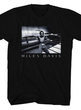 美国小号演奏家Miles Davis迈尔斯·戴维斯 美式复古经典短袖T恤