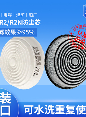 日本重松R2N进口滤芯防尘活性炭纤维滤棉电焊烟尘可水洗粉尘KP95