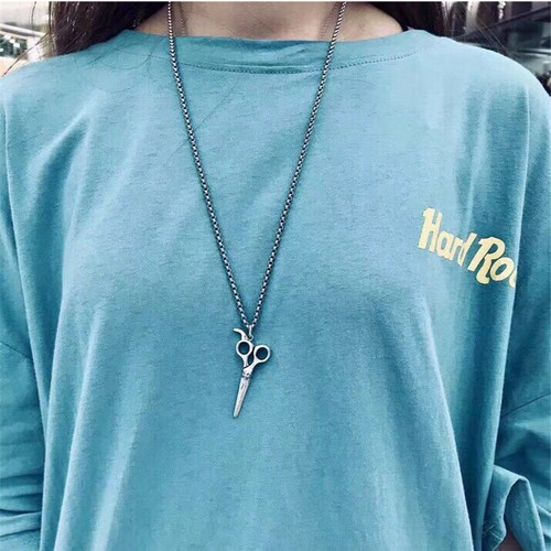 克罗潮经典925纯银饰蛇蛇吊坠轻奢项链挂坠项坠GD情侣款剪刀吊牌