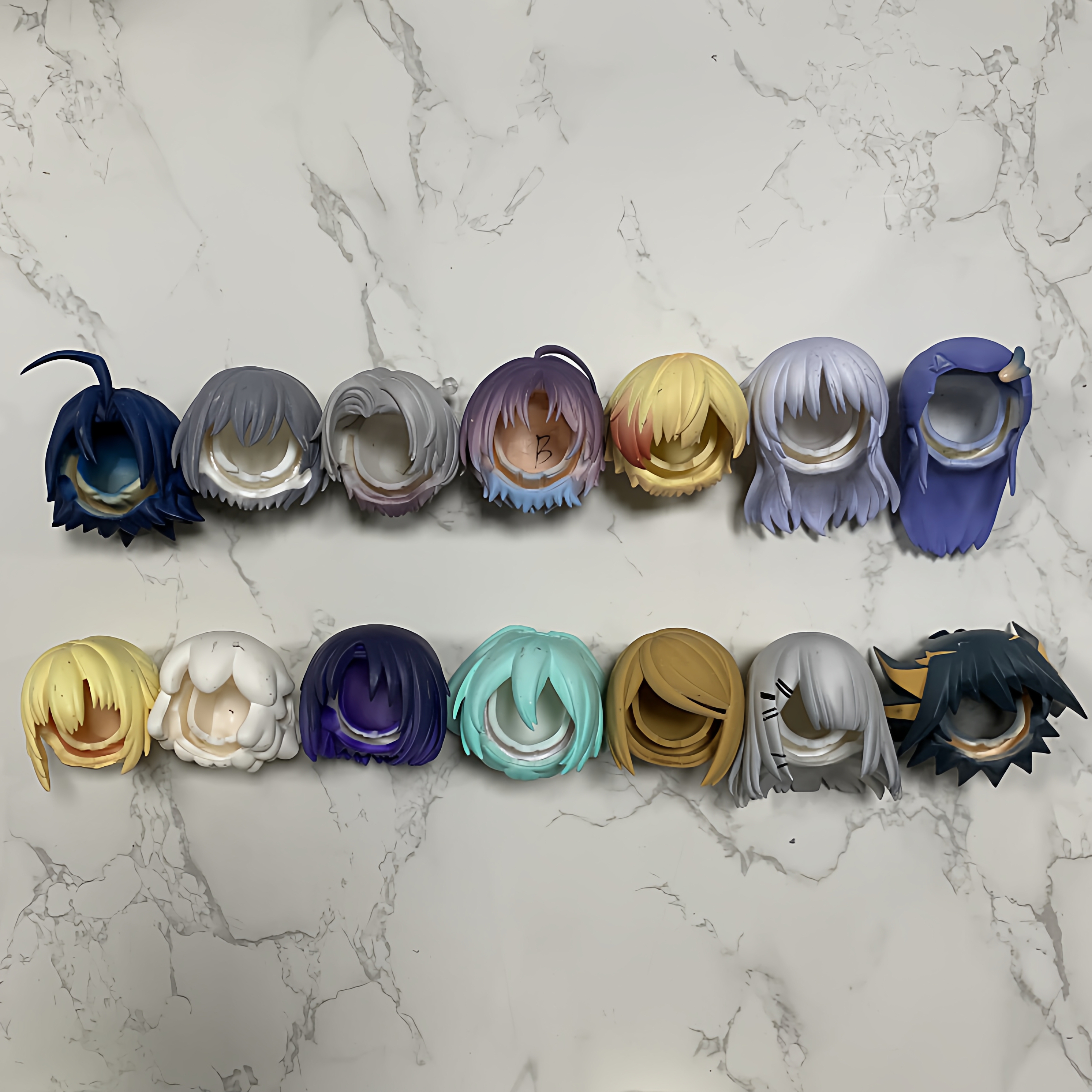 GSC粘土人头发散货无脸娃娃头壳