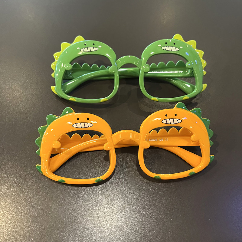 儿童硅胶眼镜框男女宝宝时尚恐龙太阳镜
