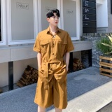 夏季时尚定制纯棉气质衬衣短裤套腰带束腰男韩版A345-1089-特P85，男装牛仔裤，电商A345