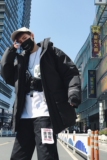 冬季加厚连帽工装立体口袋潮黑色棉衣A345-1019-P155，男装棉衣，电商A345