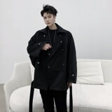 大西服领外套双排扣可调节束身衣摆飘带装饰夹克A345-1178-P125，男装夹克，电商A345