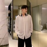 欧货白衬衣男春装2025新款很仙的上衣时尚洋气衬衫A345-1055-P75，男装衬衫，电商A345