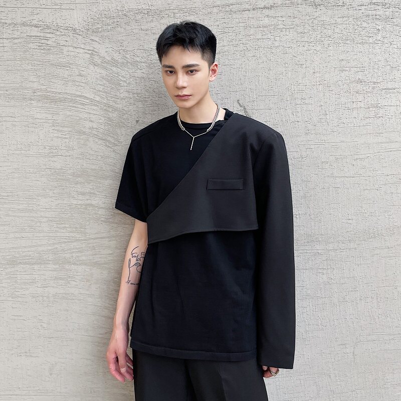 新款三件套解构设计自由组合西装复古休宽松外套潮A345-1813-P155,男装西服套装,电商A345