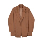 秋冬新款单粒扣宽松西服上衣领带可拆卸设计外套潮A345-1160-P135，男装西服，电商A345