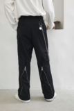 秋季宽松阔腿裤拉链调节设计感男百搭长裤青春流行A345-1908-P75，男装休闲裤，电商A345