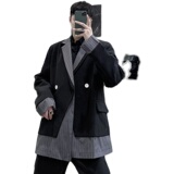 黑色小西服外套男新款韩版休闲气质设计感小众西装A345-1509-125，男装西服套装，电商A345