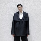 新款超短长袖西服马甲二件套男潮牌A345-137-P135，男装西服，电商A345