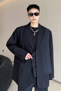 红炸街西服外套高级感黑色上衣设计感小众A345-1823-P135图片