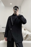 红西服上衣拉链装饰斜插袋外套男A345-1308-P125，男装西服，电商A345