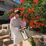 压花夏威夷旅游度假沙滩长袖薄衬衫男A345-113-P75，男装衬衫，电商A345