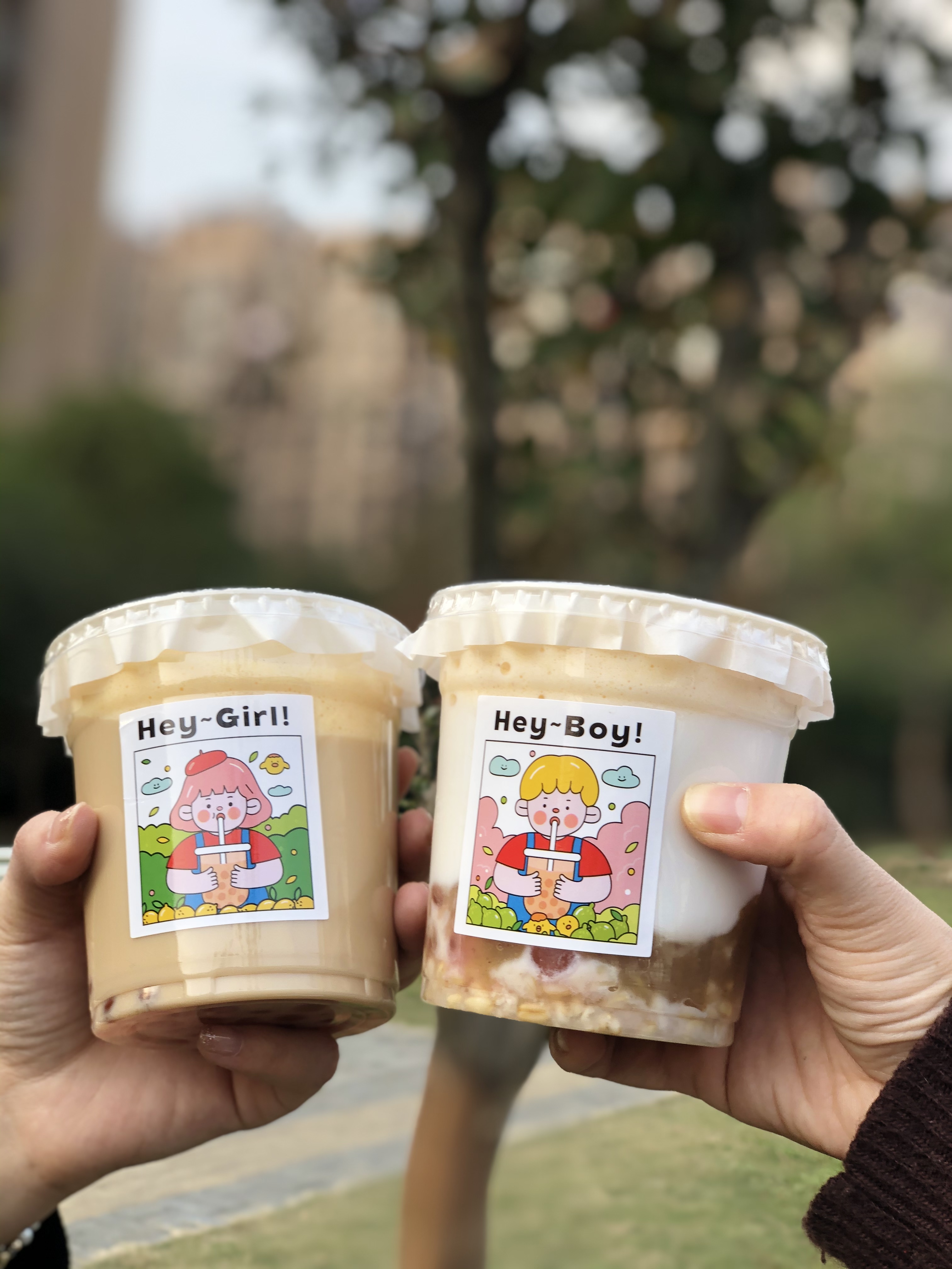 网红pet一次性咖啡杯胖胖冷饮