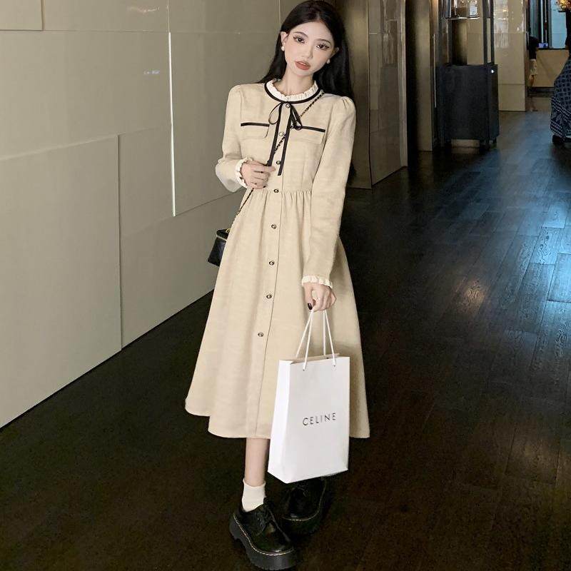 韩系小香风绝美连衣裙
