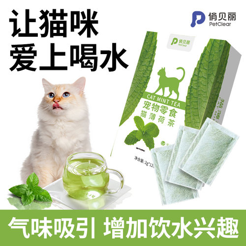 猫薄荷茶包帮助猫咪喝水