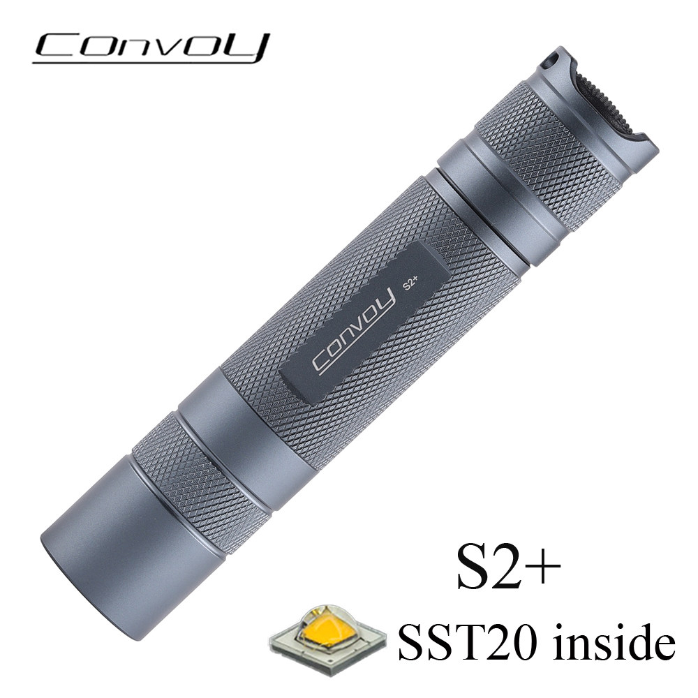 Convoy毛裤S2+手电筒SST20强光18650小直迷你露营骑行登山钓鱼灯