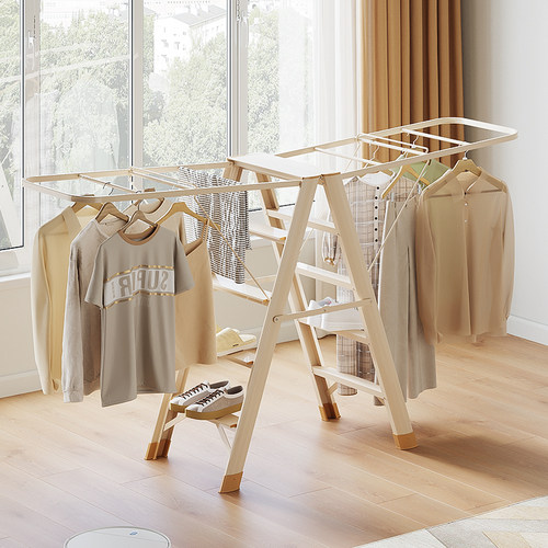 格美居两用晾晒梯子铝合金多功能