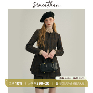 高级穿搭西装 裙冬季 两件套连衣裙女秋冬 小香风千金套装 sincethen