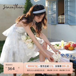 sincethen白色吊带连衣裙女夏季