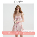 度假裙子女 sincethen碎花吊带裙高级感连衣裙粉色小个子短裙短款