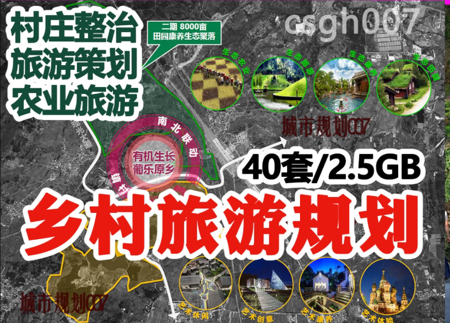 z46   乡村旅游乡村振兴农业旅游田园综合体旅游规划农庄民宿设计